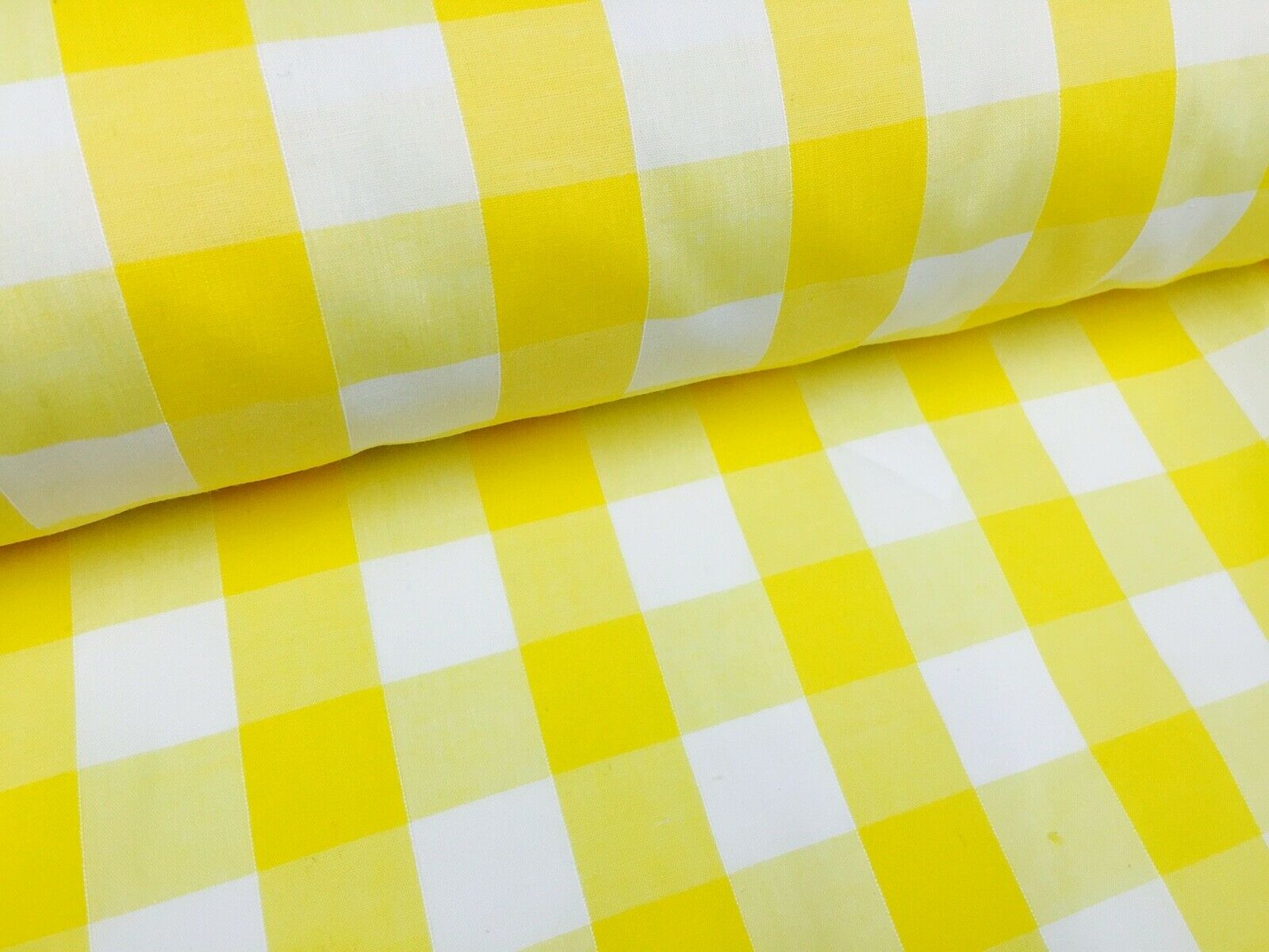 1 inch Gingham check poly cotton fabric material M31 Mtex