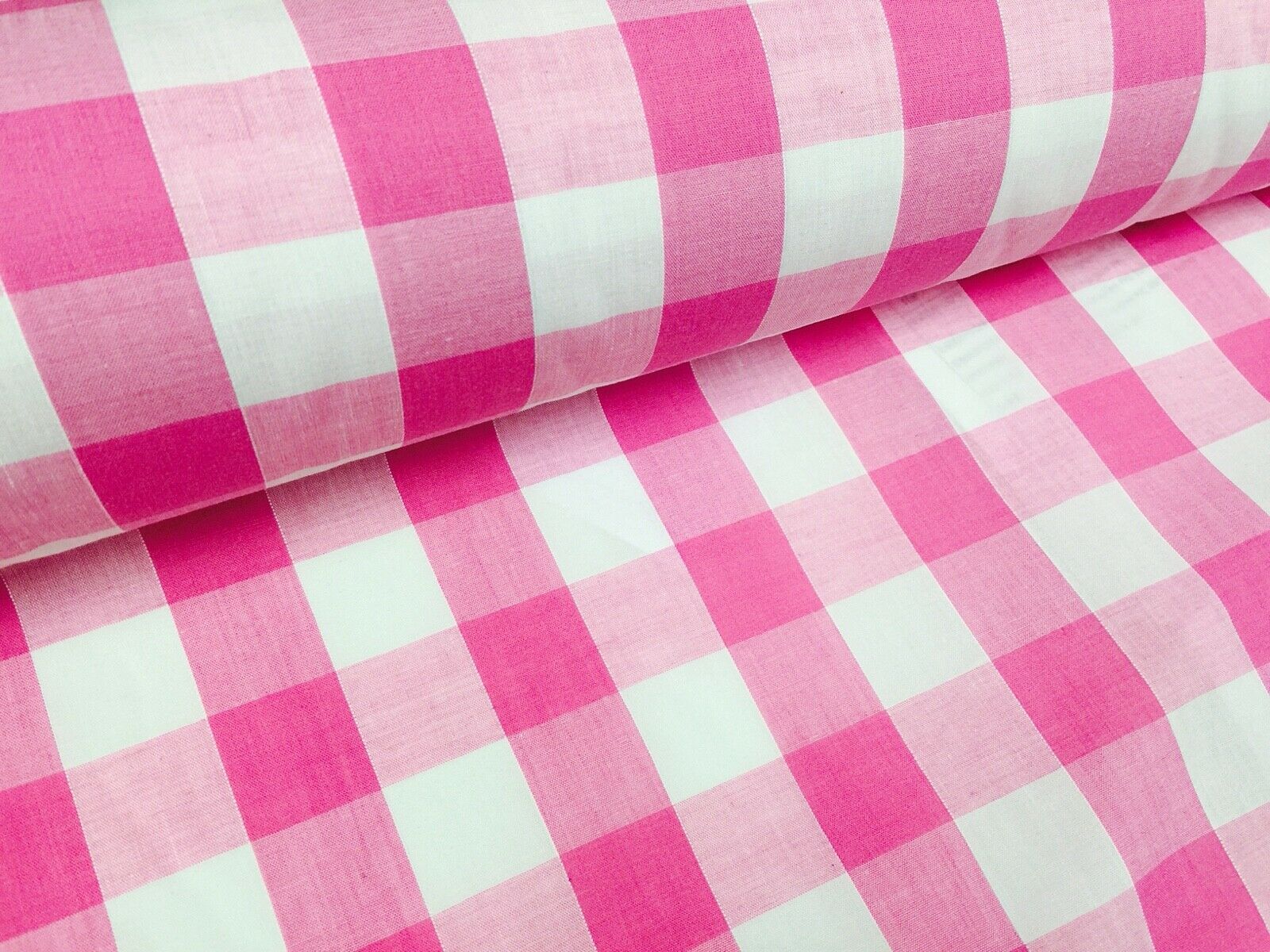 Timeless 1-inch Gingham Check Polycotton Fabric - 44' Wide - M31 Mtex
