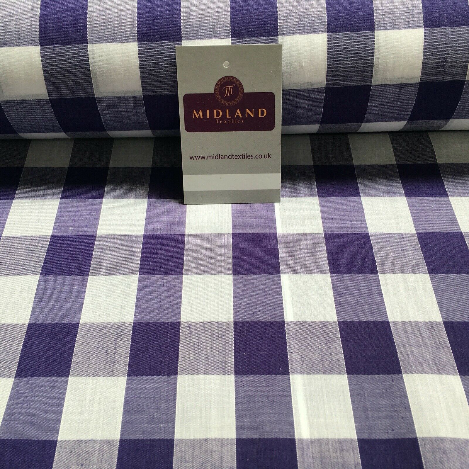 Timeless 1-inch Gingham Check Polycotton Fabric - 44" Wide - M31 Mtex