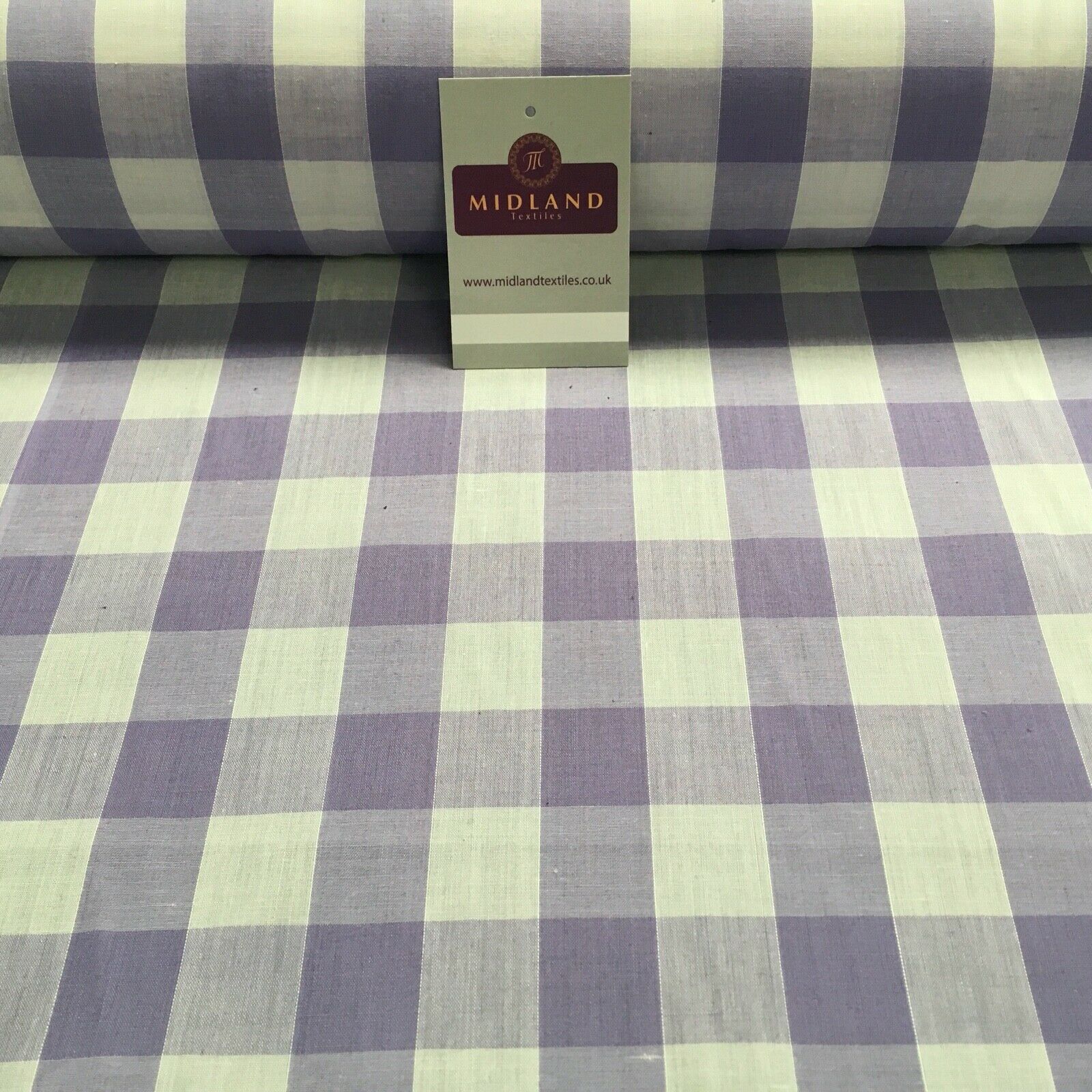 1 inch Gingham check poly cotton fabric material M31 Mtex