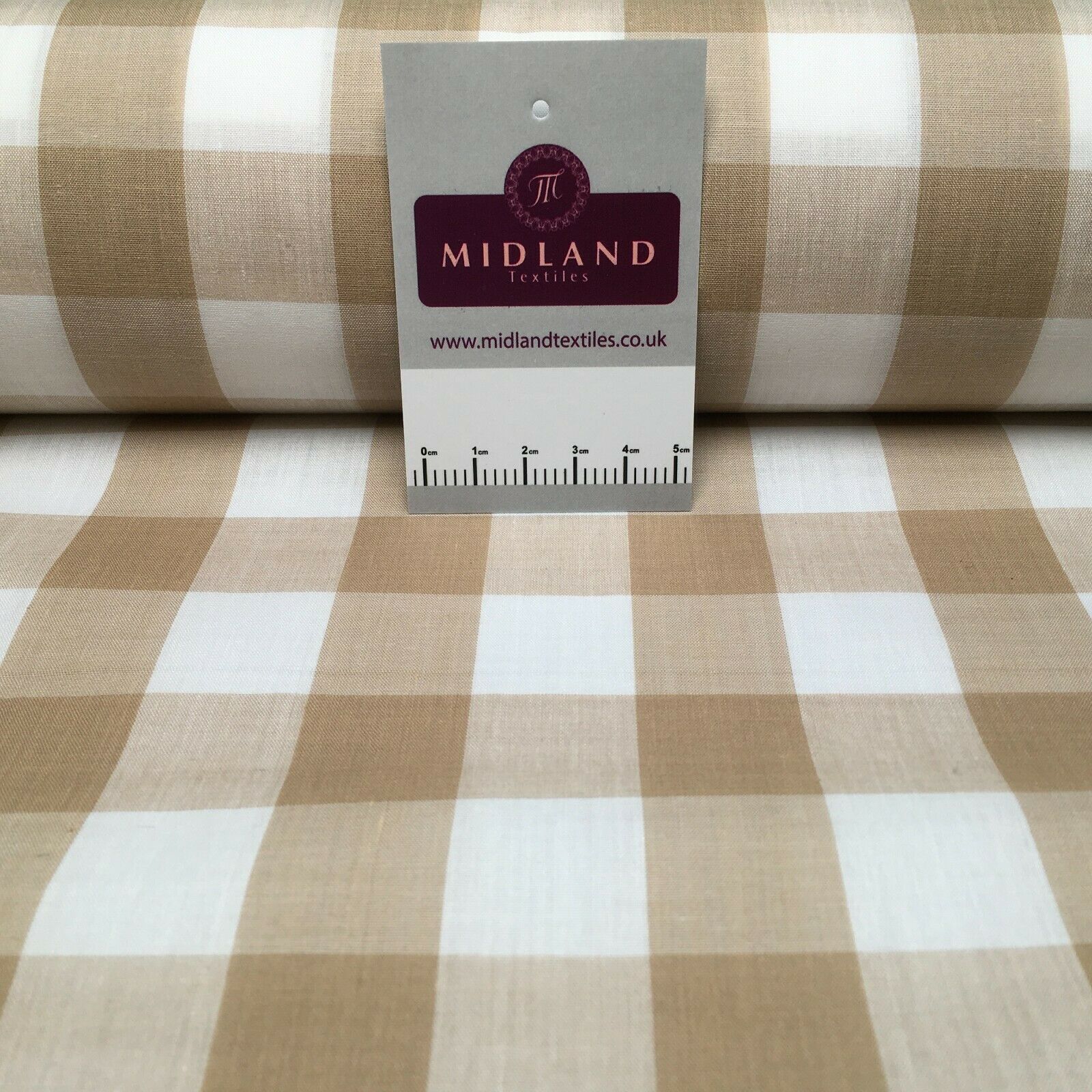 Timeless 1-inch Gingham Check Polycotton Fabric - 44' Wide - M31 Mtex