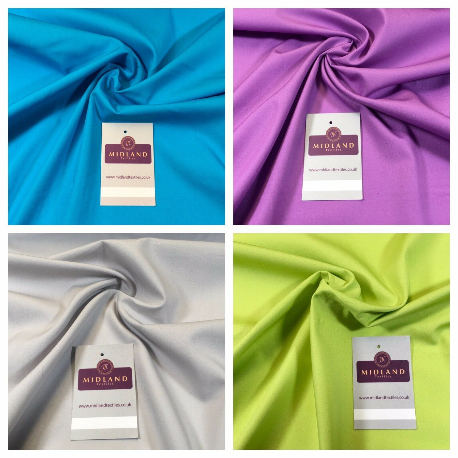 Solid Plain Coloured Dress Craft 100% Cotton Poplin Fabric Summer M22 Mtex