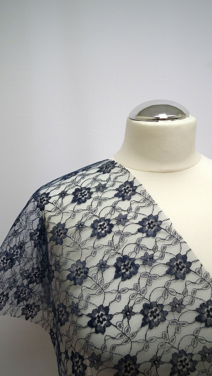 Floral Lace Net Fabric (Per Metre) Midtex  45' Wide M184