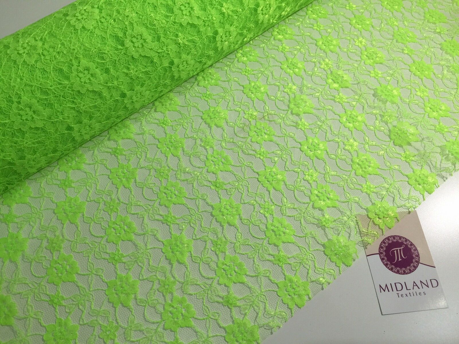 Floral Lace Net Fabric (Per Metre) Midtex  45' Wide M184