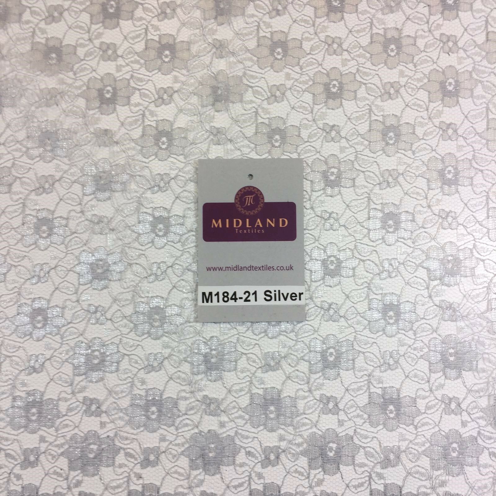 Floral Lace Net Fabric (Per Metre) Midtex  45' Wide M184