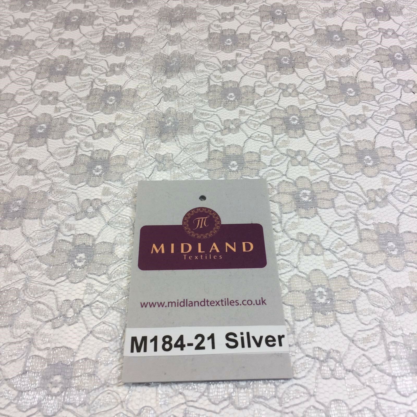 Floral Lace Net Fabric (Per Metre) Midtex  45' Wide M184