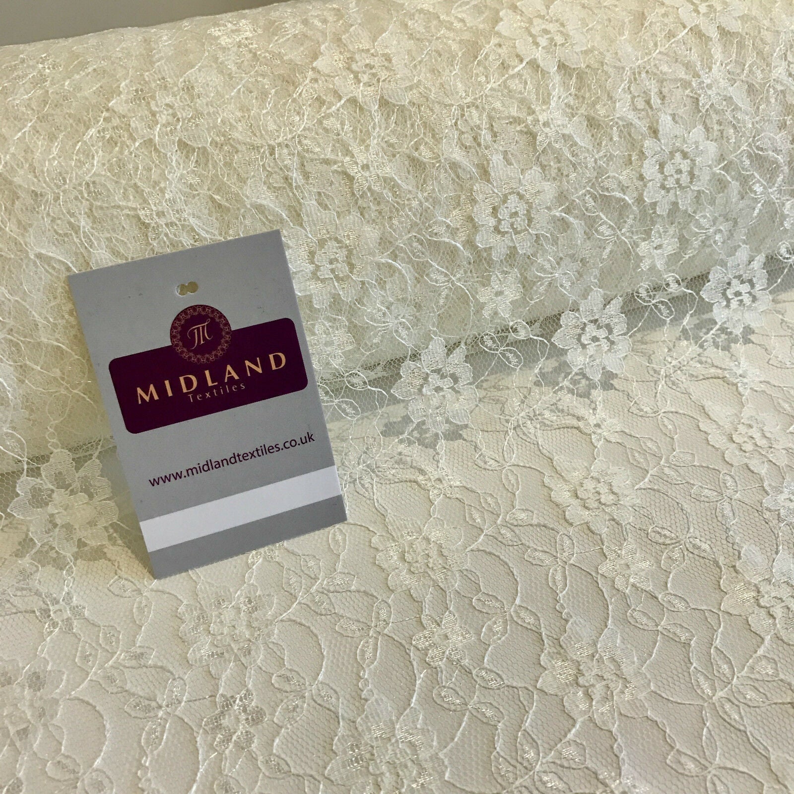 Floral Lace Net Fabric (Per Metre) Midtex  45' Wide M184