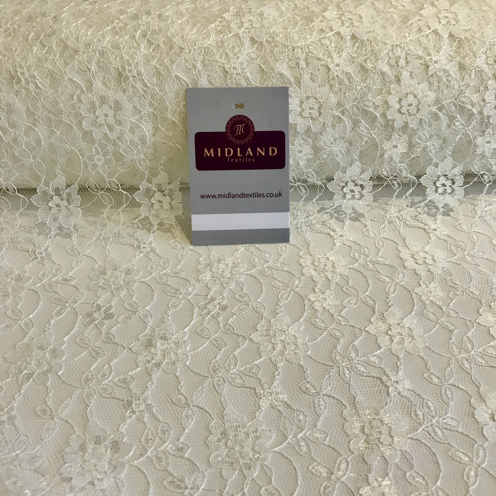 Floral Lace Net Fabric (Per Metre) Midtex  45' Wide M184