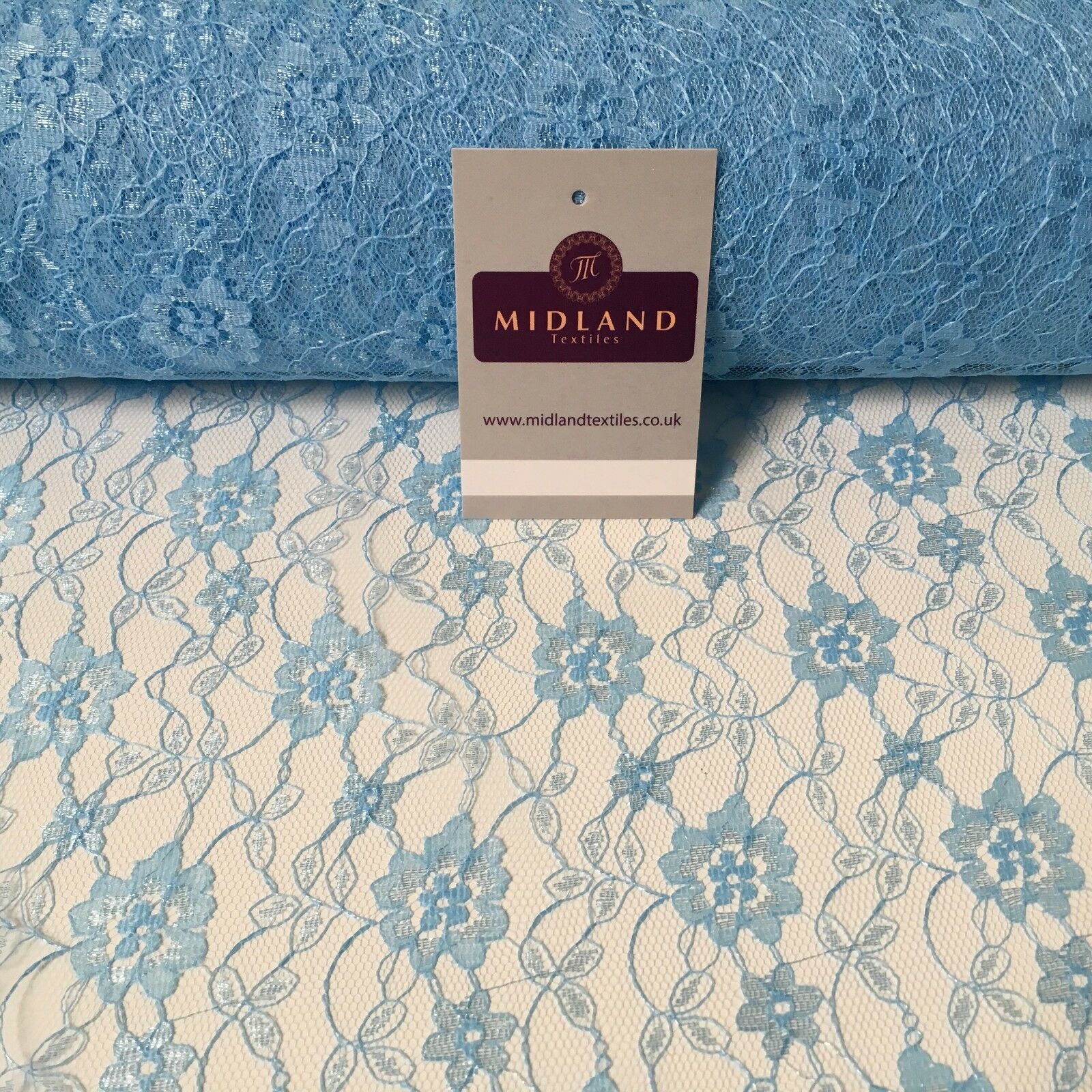 Floral Lace Net Fabric (Per Metre) Midtex  45' Wide M184