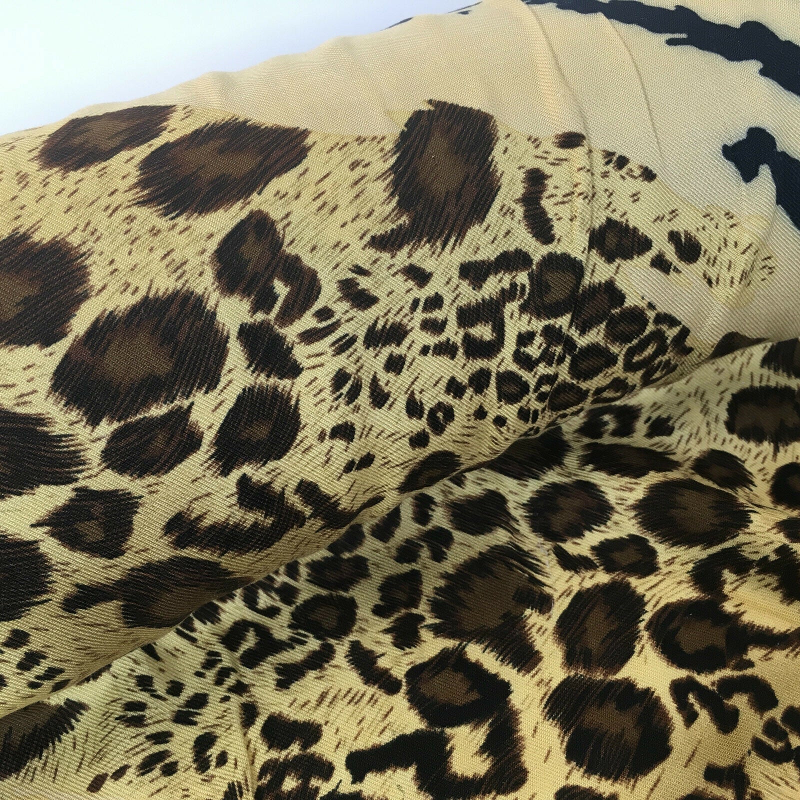 Diagonal mixed Animal theme Printed twill viscose dress fabric 58' wide M658