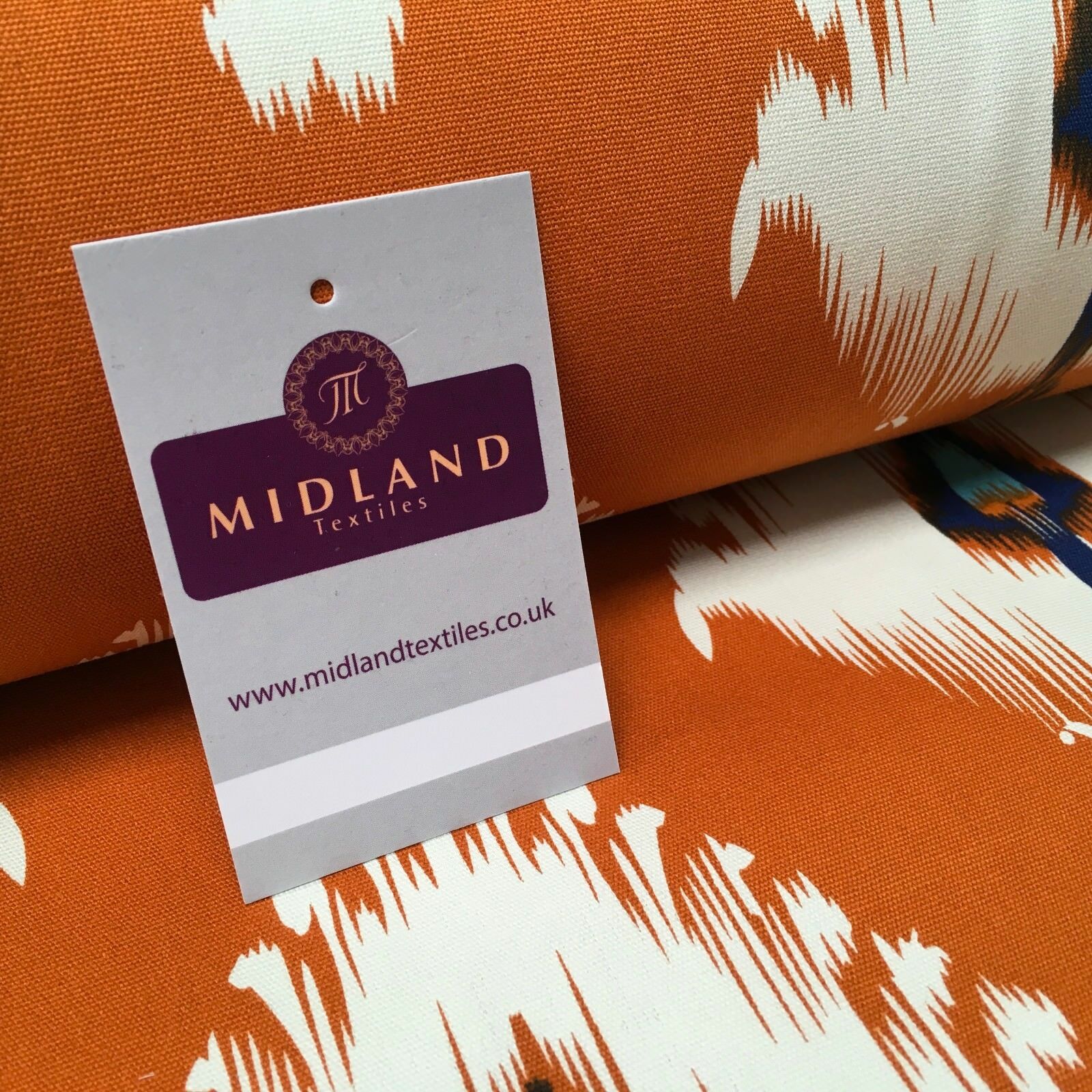 100% Cotton Canvas Orange Slub Spirit ﻿Printed Craft Fabric 58" Wide MK856-2