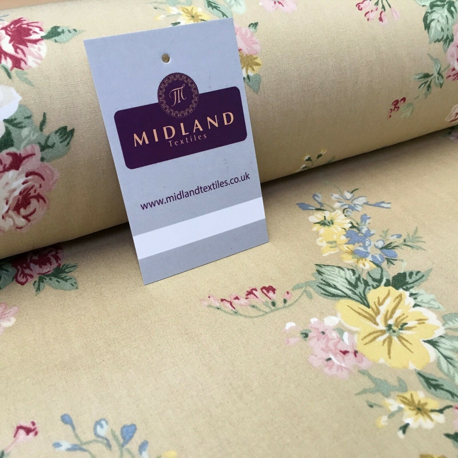 Floral Vintage Rose Shabby Chic Cotton Poplin Printed Fabric 110cm Wide MK1083