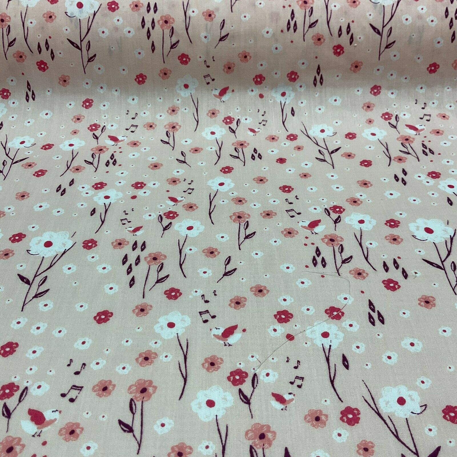 Pastel Summer Small Floral Poly cotton printed lightweight fabric M1617