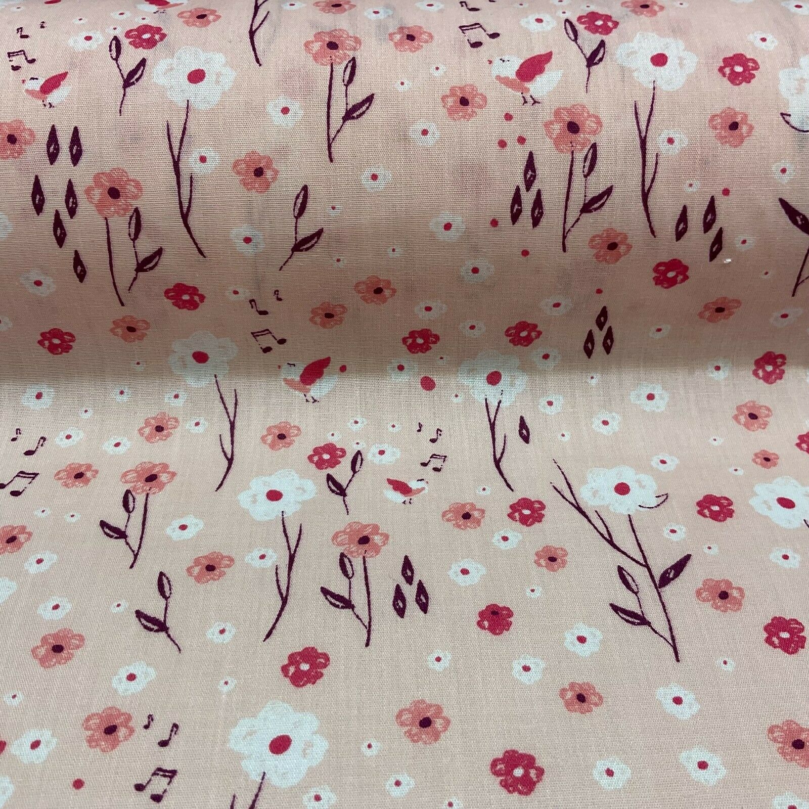 Pastel Summer Small Floral Poly cotton printed lightweight fabric M1617