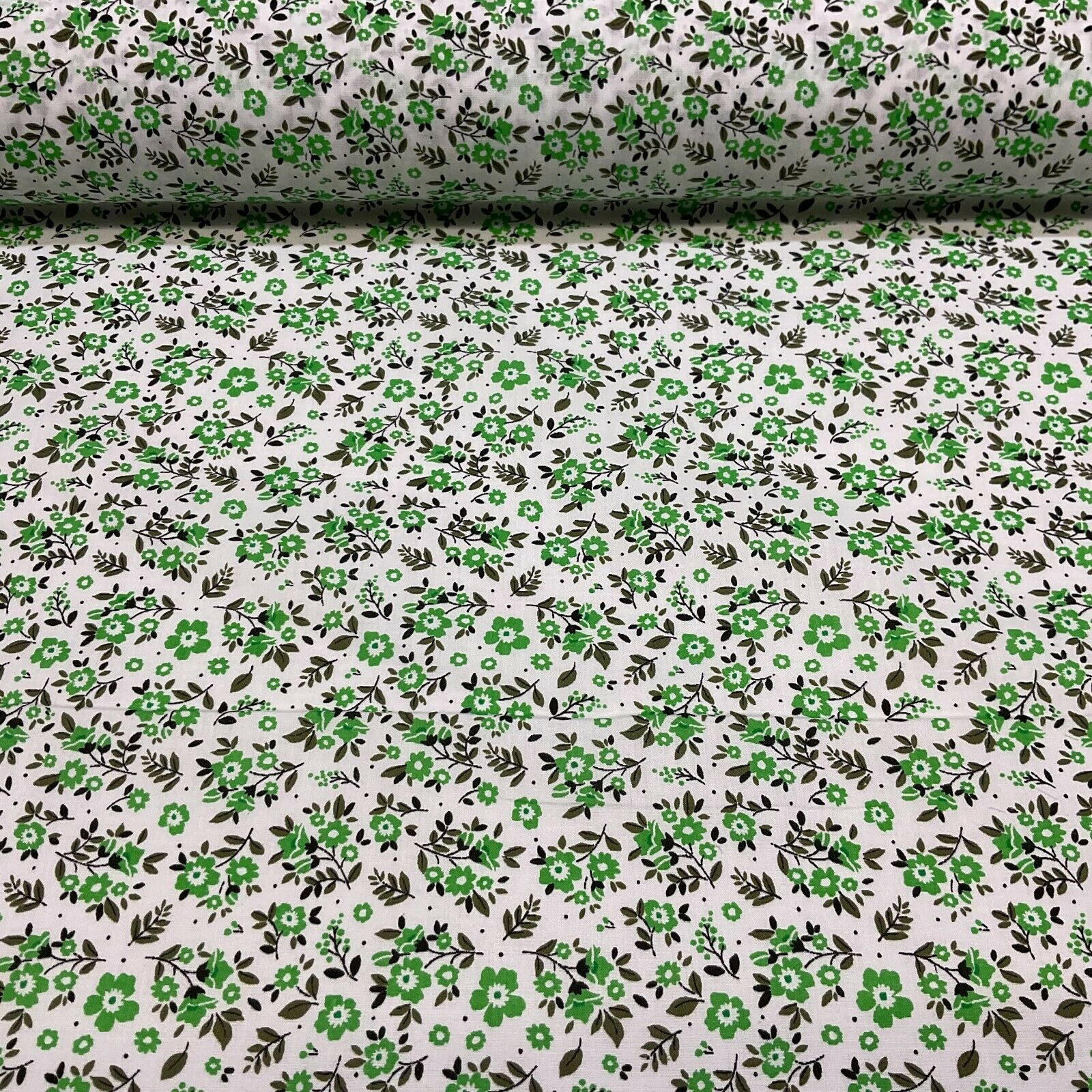 Small Floral Poly cotton printed lightweight fabric M1616