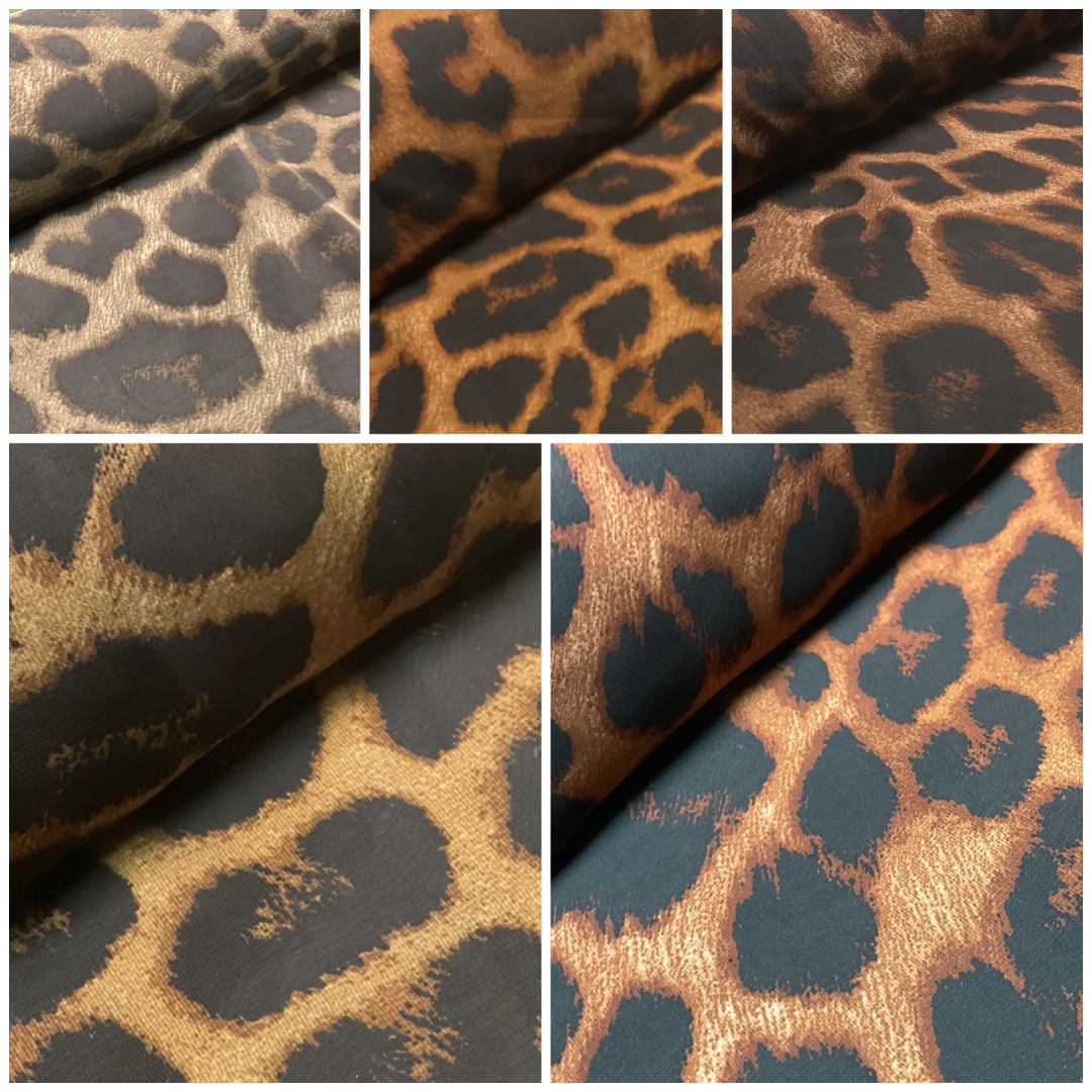 Leopard shop chiffon fabric