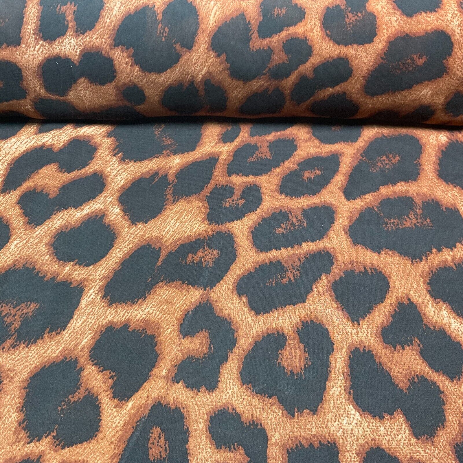 Animal Print printed chiffon leopard brown sewing scarf  fabric M1613