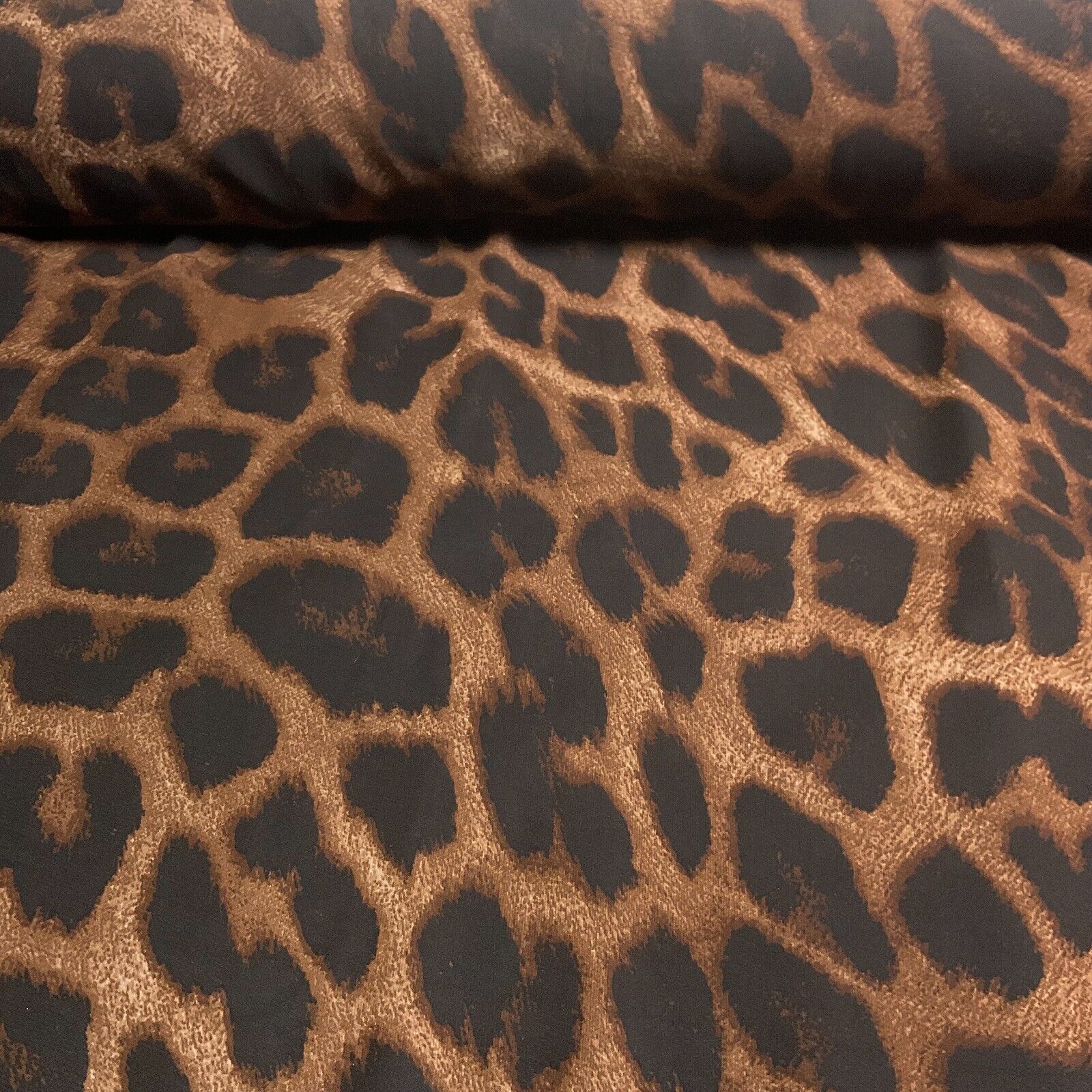 Animal Print printed chiffon leopard brown sewing scarf  fabric M1613