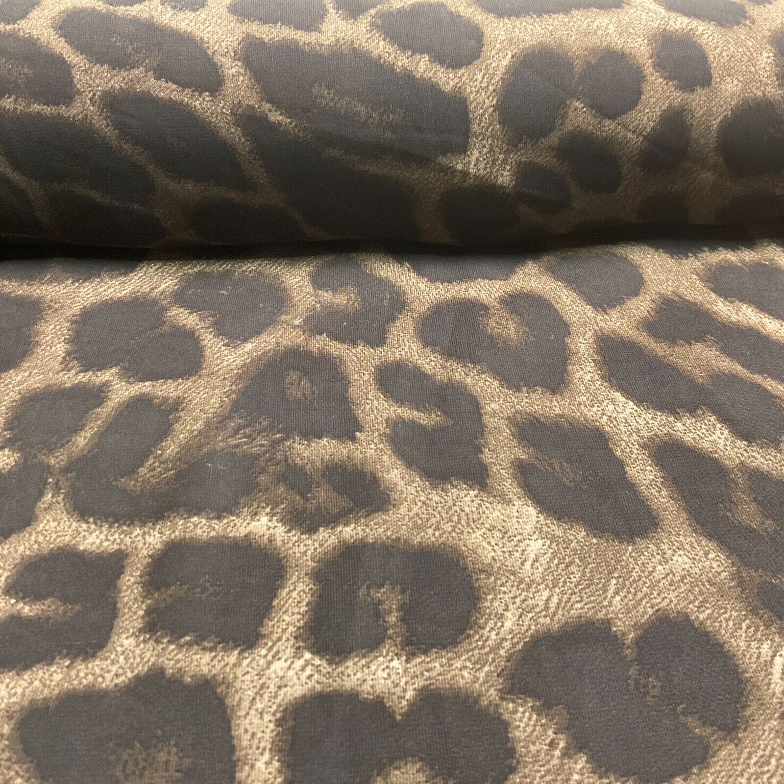Animal Print printed chiffon leopard brown sewing scarf  fabric M1613