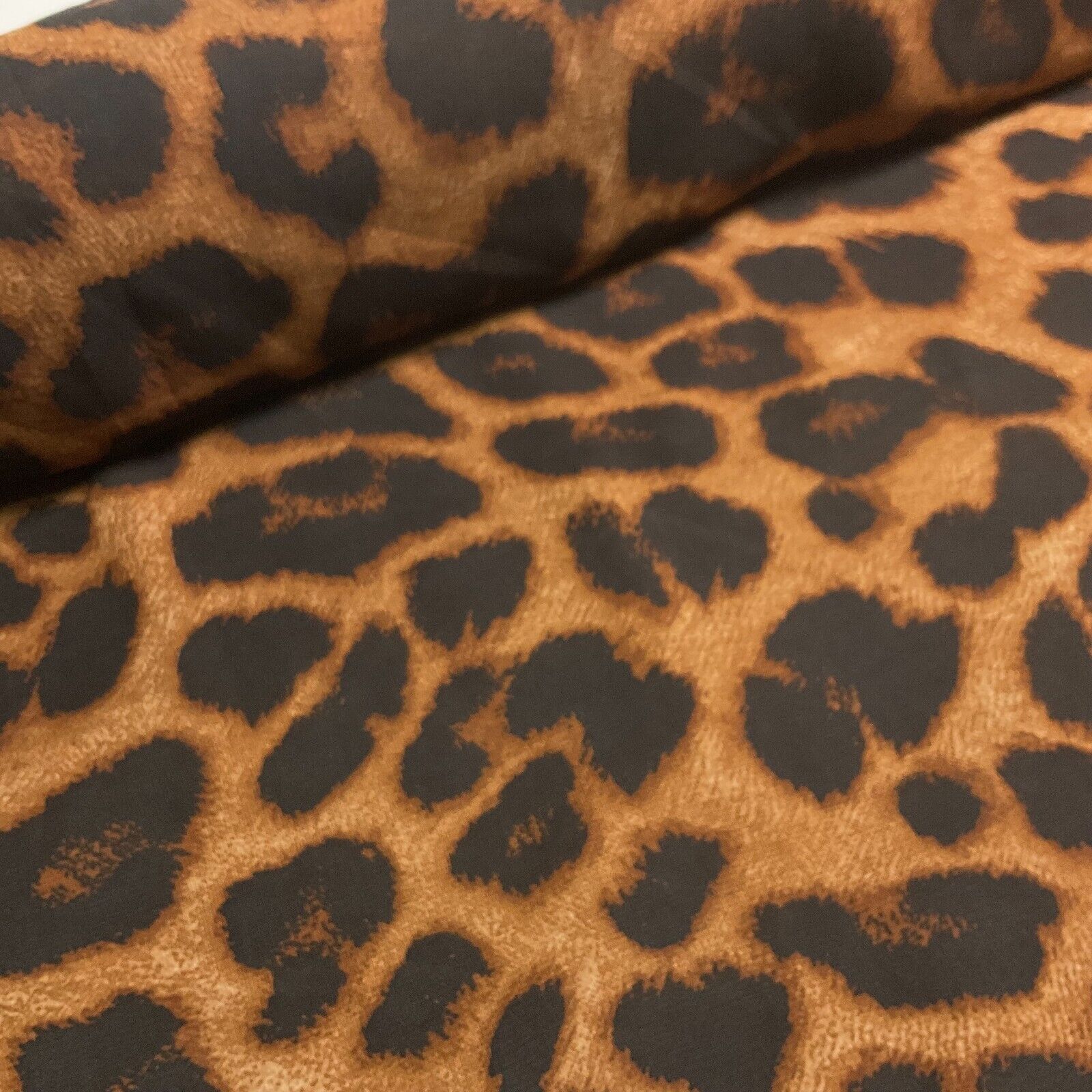Animal Print printed chiffon leopard brown sewing scarf  fabric M1613