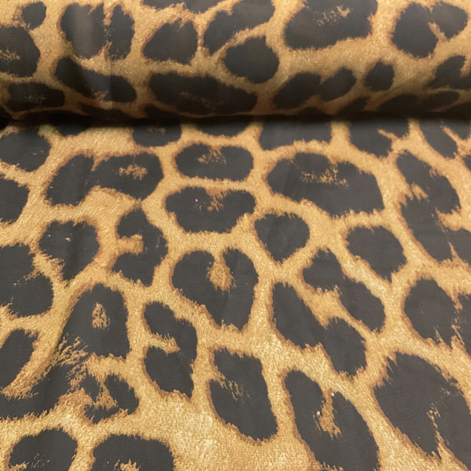 Animal Print printed chiffon leopard brown sewing scarf  fabric M1613