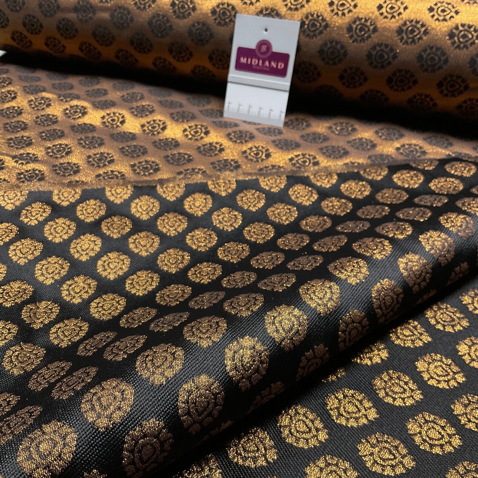 Indian Banarsi fabric Brocade Geometric waistcoat wedding 125cm wide M1688