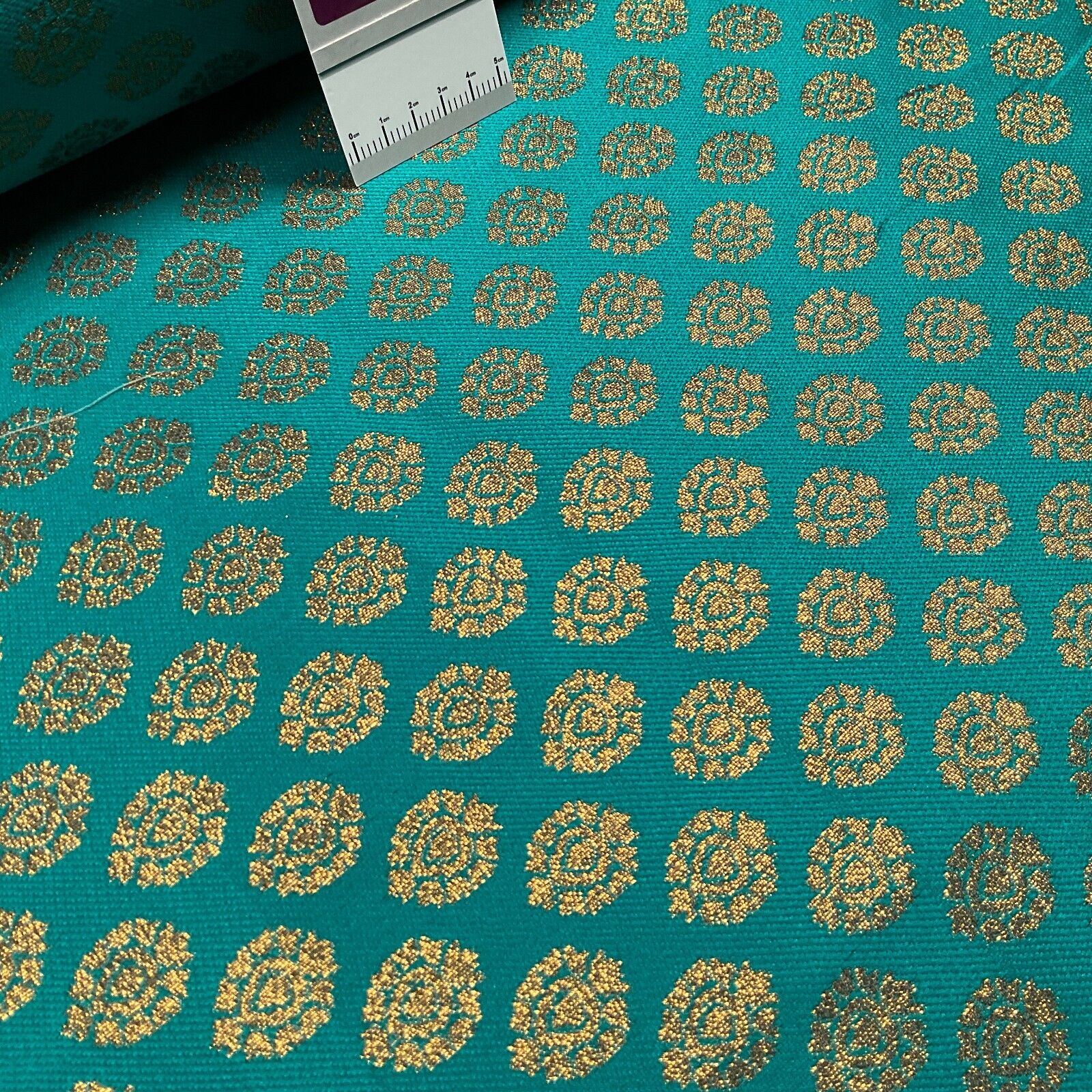 Indian Banarsi fabric Brocade Geometric waistcoat wedding 125cm wide M1688