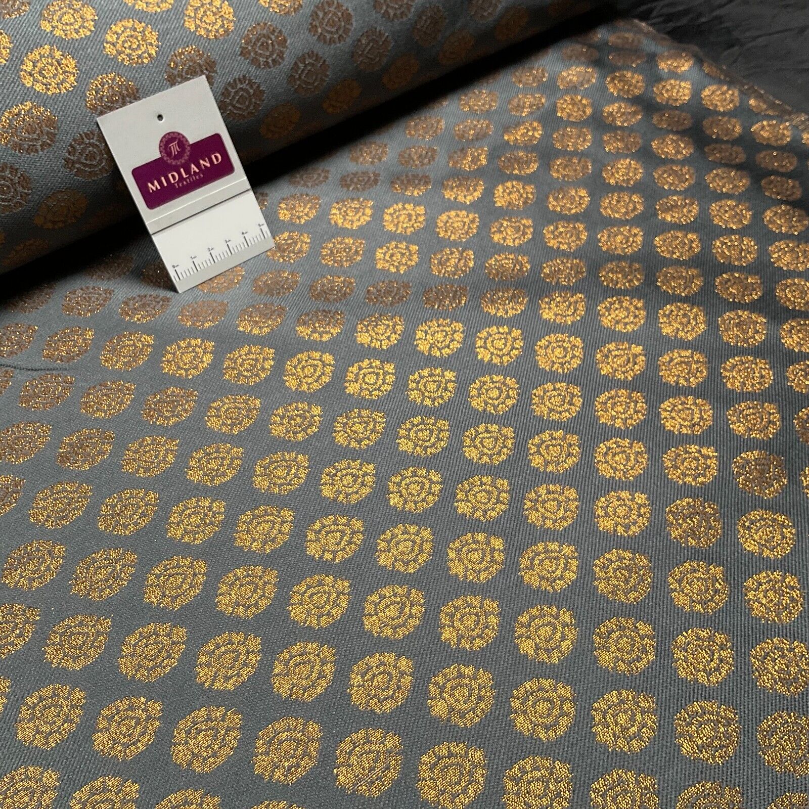 Indian Banarsi fabric Brocade Geometric waistcoat wedding 125cm wide M1688