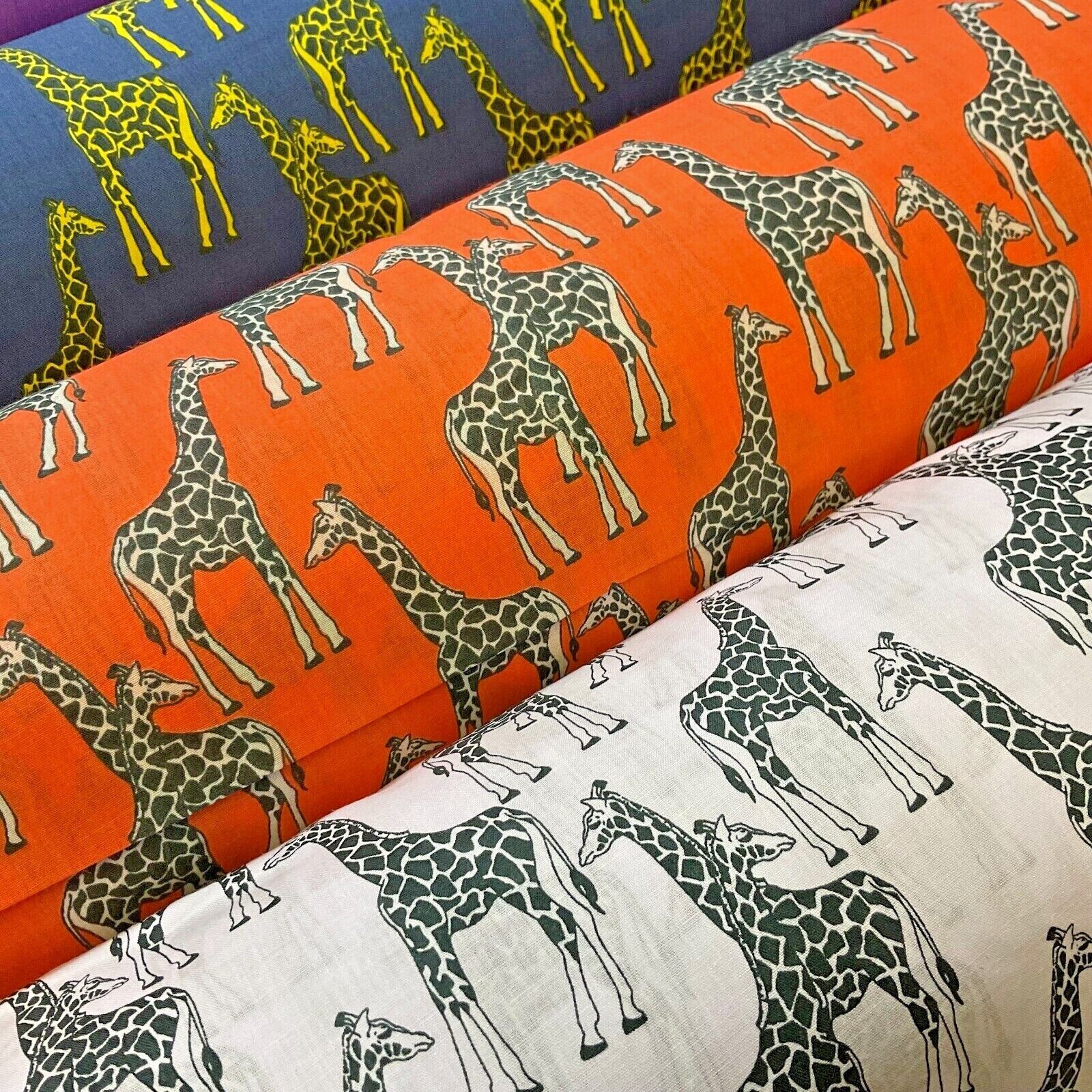 Giraffe Animals  Poly cotton printed fabric 110cm Wide M1706