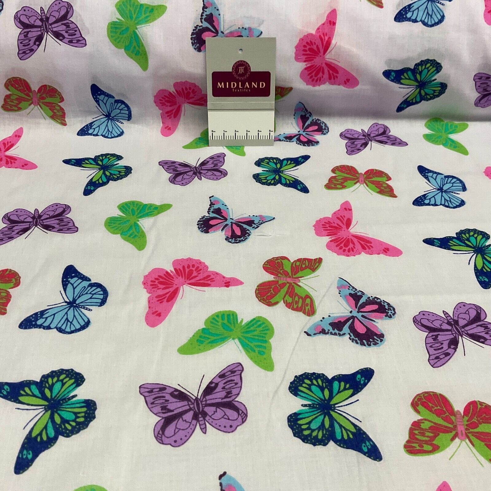 Butterflies Butterfly Insect Children's Poly cotton printed fabric 110cm M1703