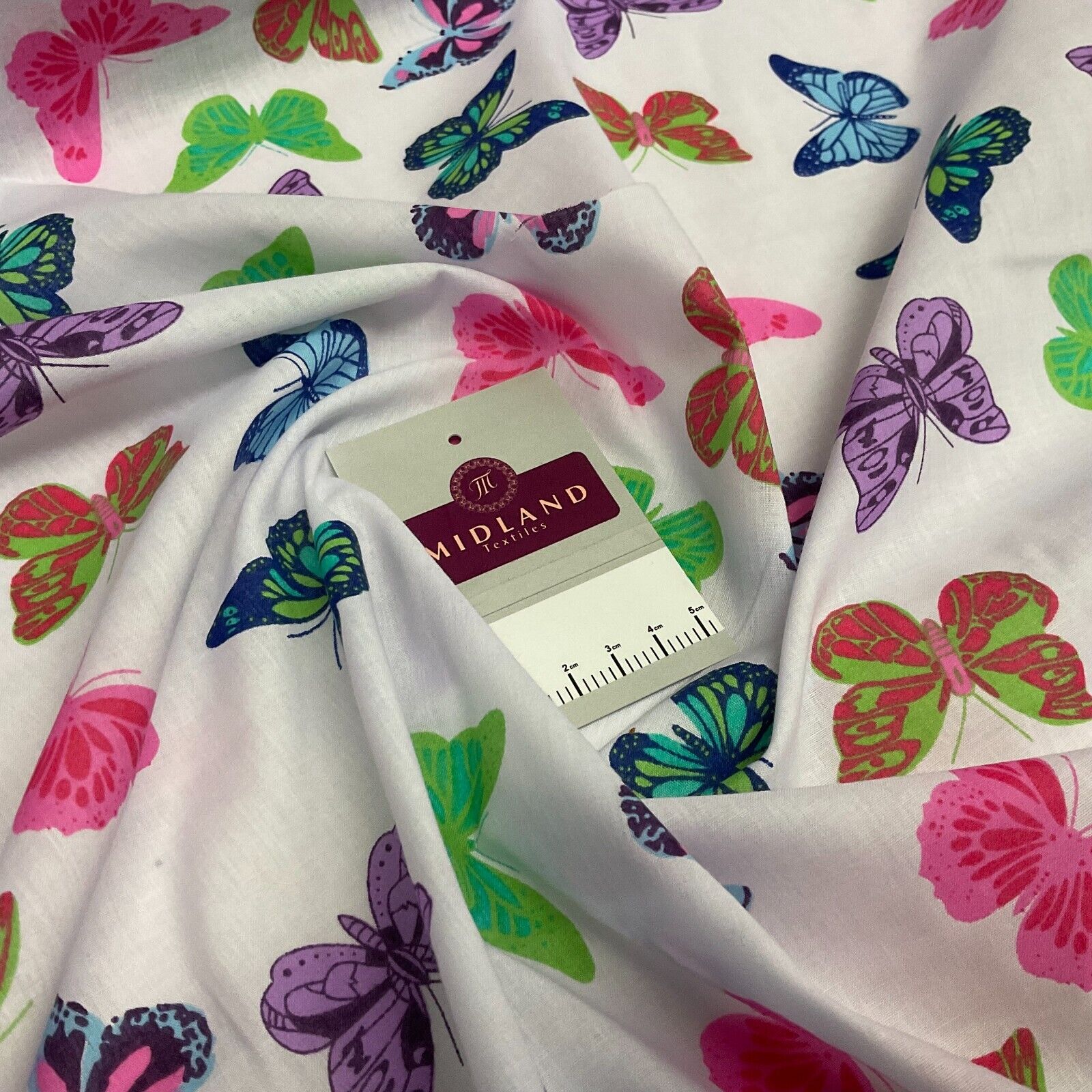 Butterflies Butterfly Insect Children's Poly cotton printed fabric 110cm M1703