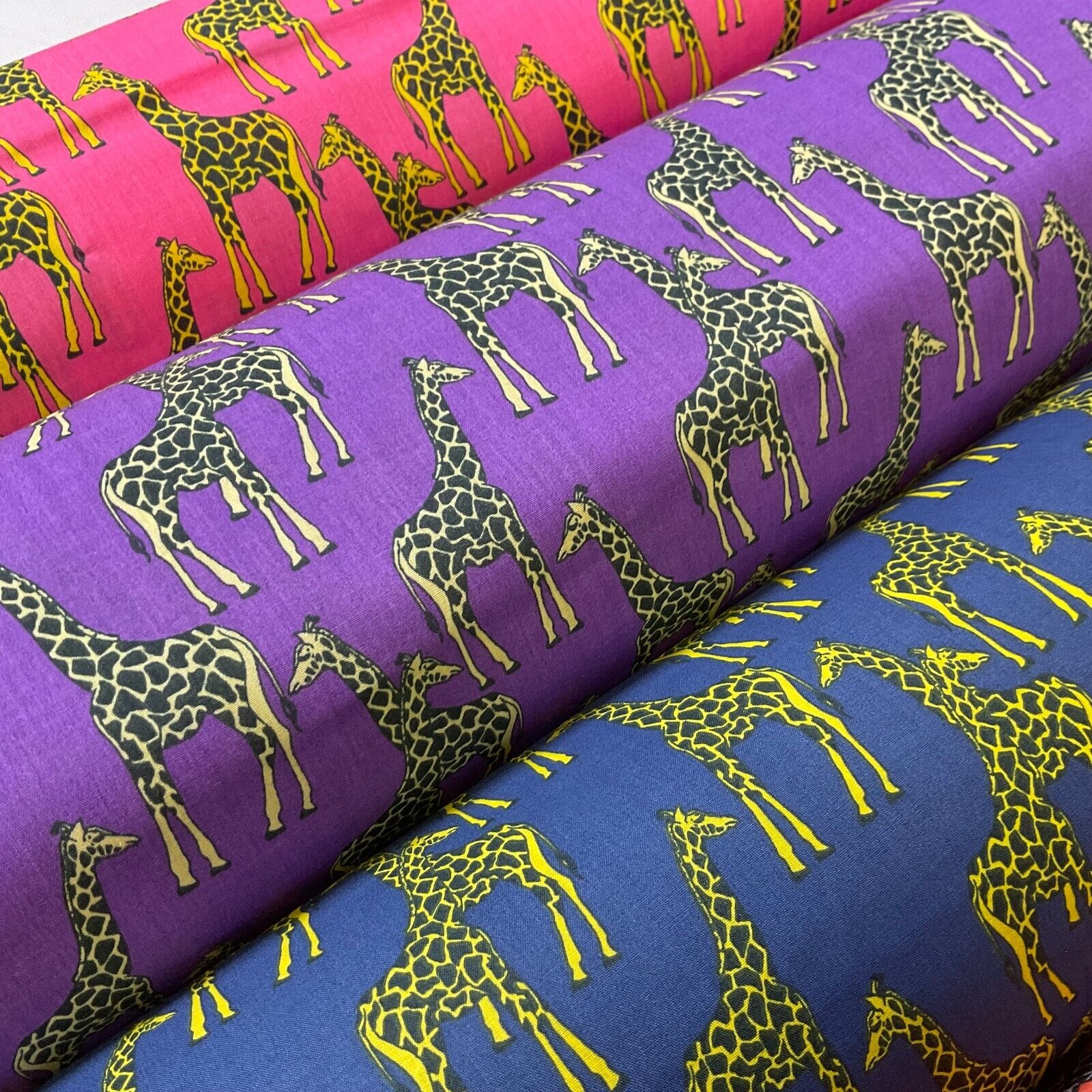 Giraffe Animals  Poly cotton printed fabric 110cm Wide M1706