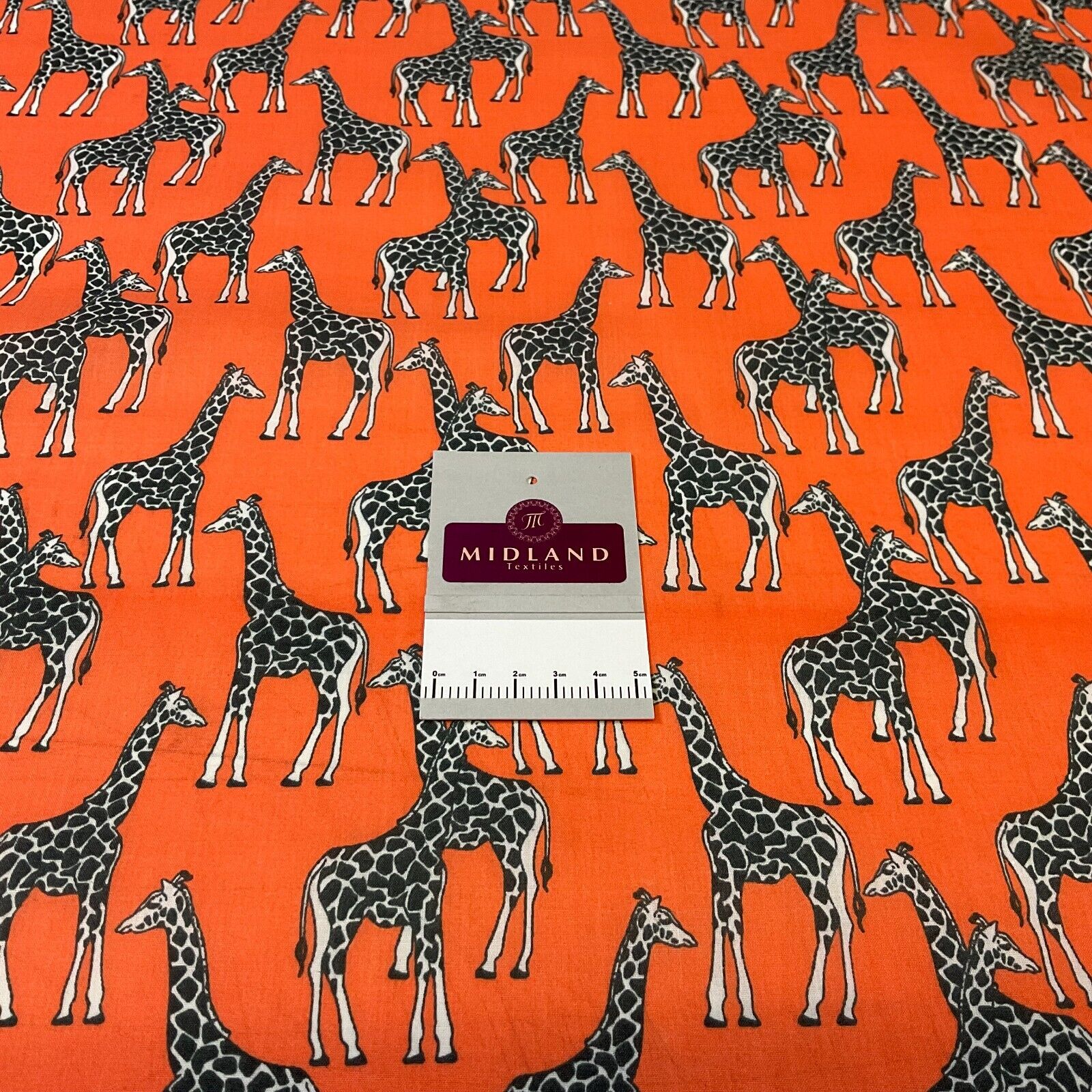 Giraffe Animals  Poly cotton printed fabric 110cm Wide M1706