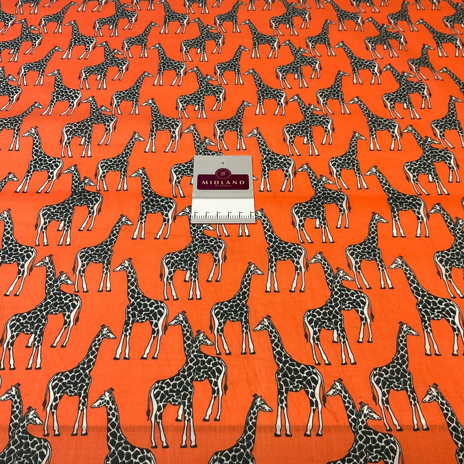 Giraffe Animals  Poly cotton printed fabric 110cm Wide M1706