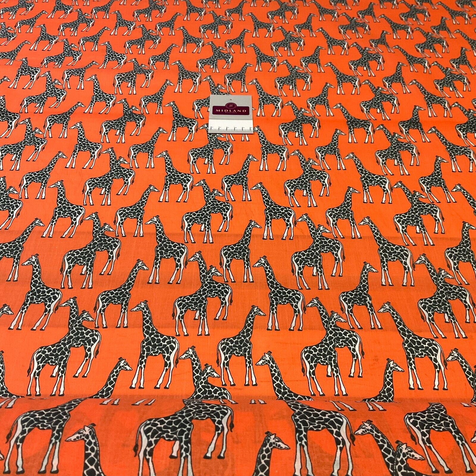 Giraffe Animals  Poly cotton printed fabric 110cm Wide M1706