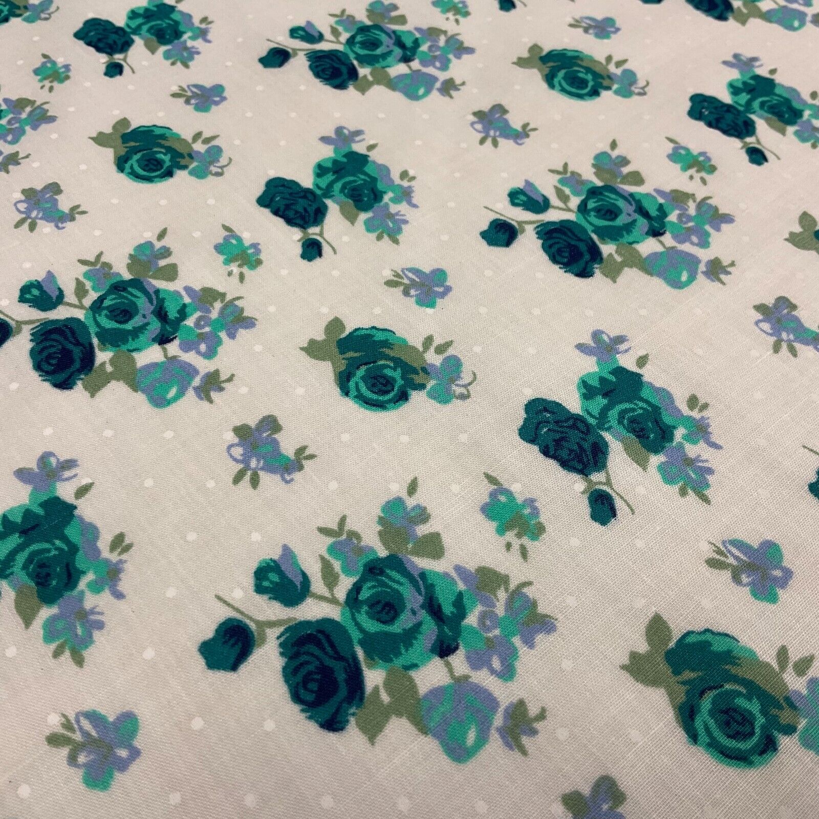 Vintage Floral Roses printed Poly cotton fabric 110cm Wide M1704