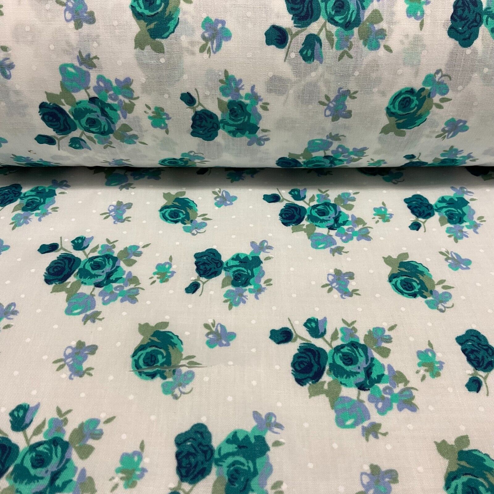 Vintage Floral Roses printed Poly cotton fabric 110cm Wide M1704