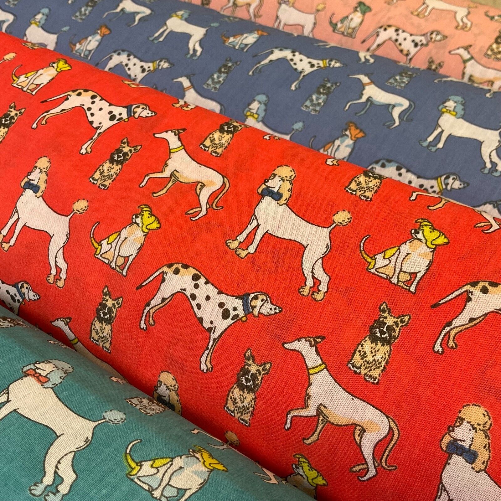 Dalmatian Dog Animals Poly cotton printed 110cm wide fabric M1705