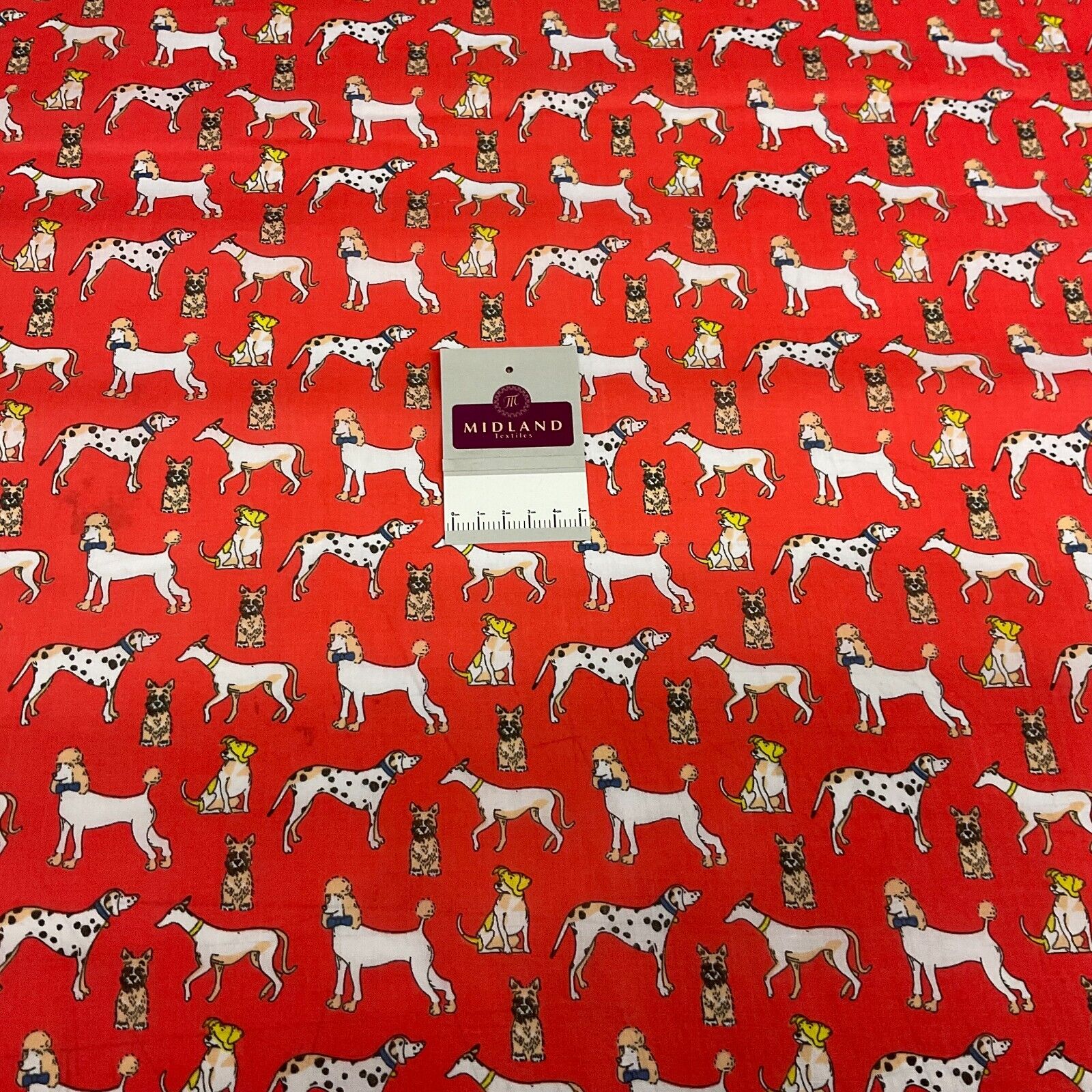 Dalmatian Dog Animals Poly cotton printed 110cm wide fabric M1705