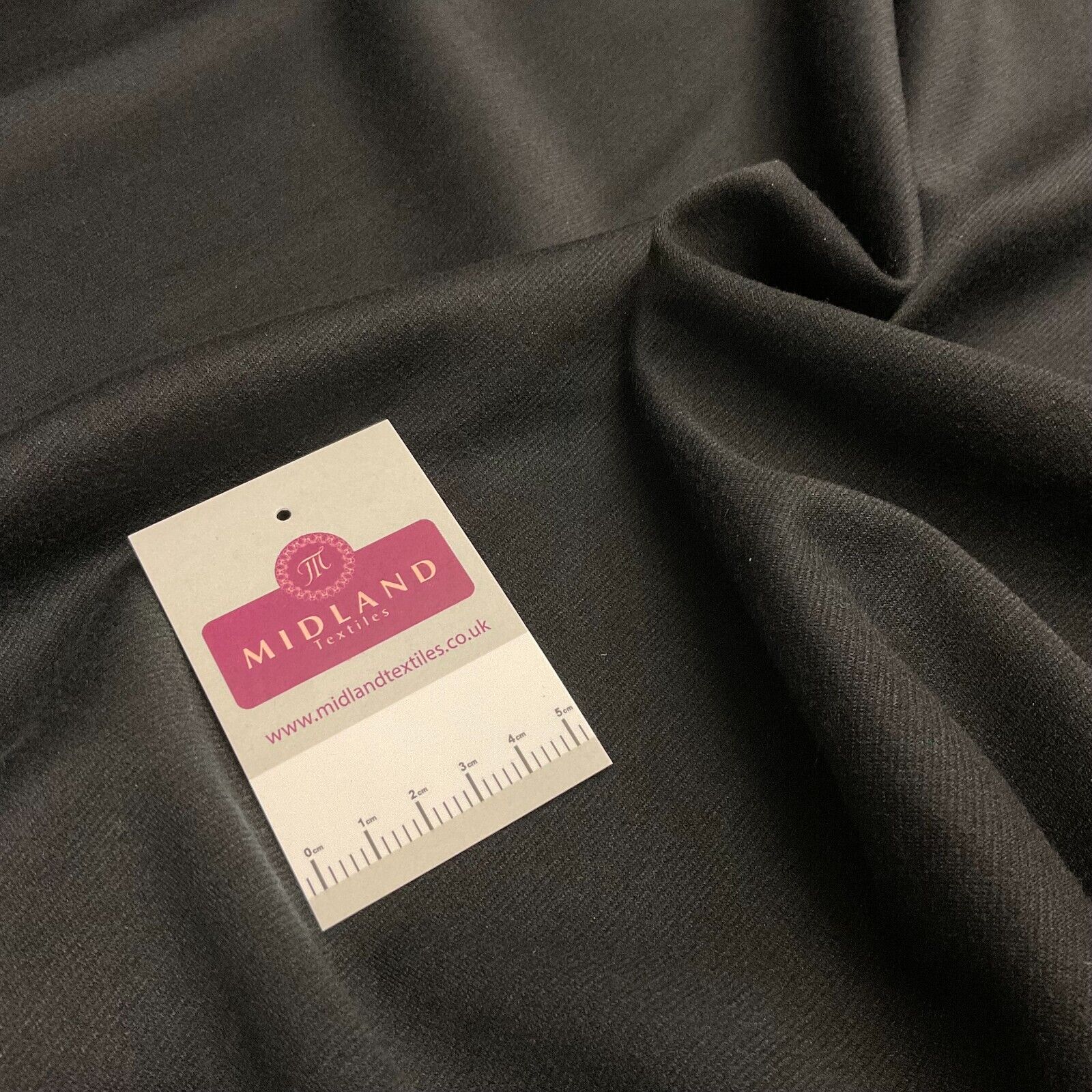 Plain Black Poly stretch Ponte roma dress Fabric 150 cm M1694