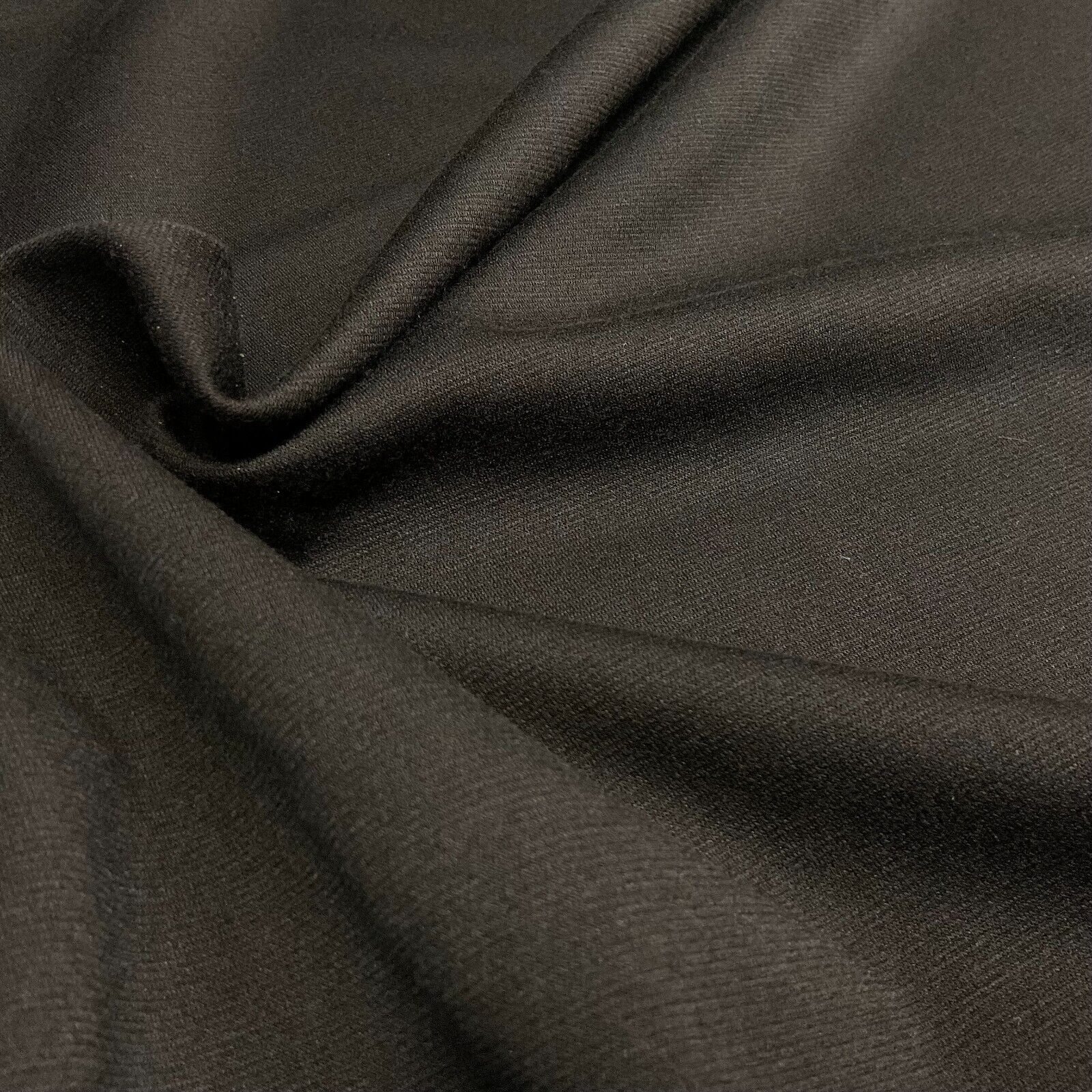 Plain Black Poly stretch Ponte roma dress Fabric 150 cm M1694