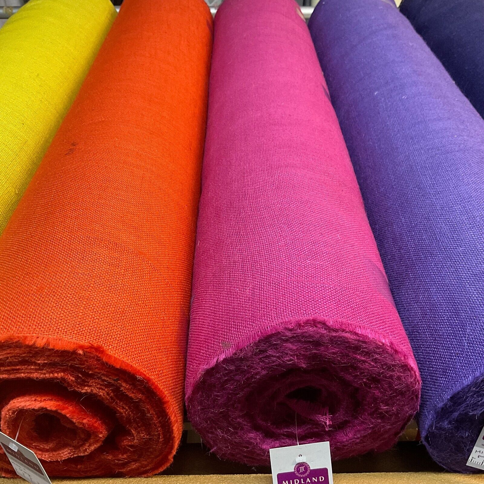 100% Coloured  Natural Jute Hessian Craft Ideal for Upholstery Fabric Sacks M1710