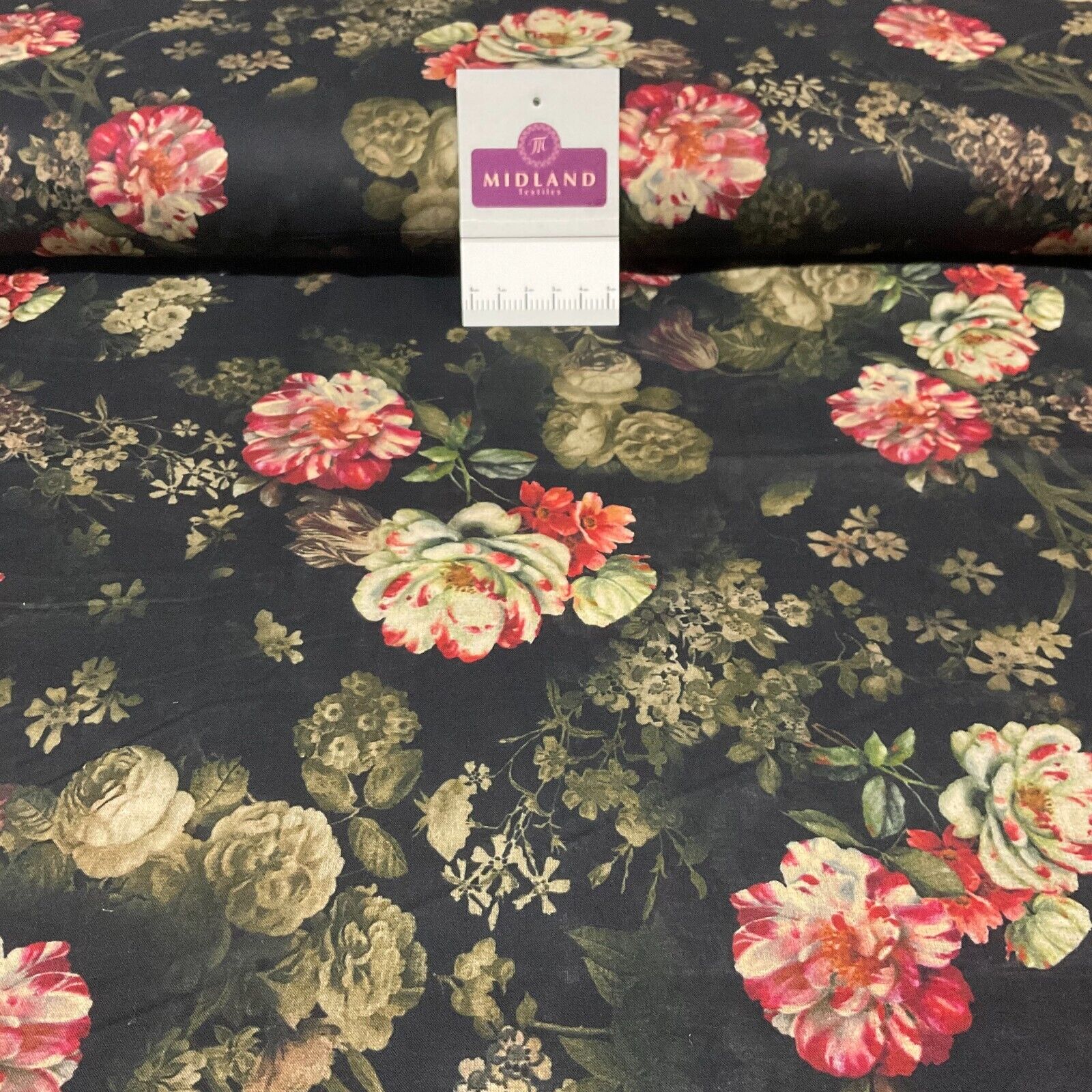 Cotton Lawn Summer Vintage Floral Printed Dress fabric 100% M1670