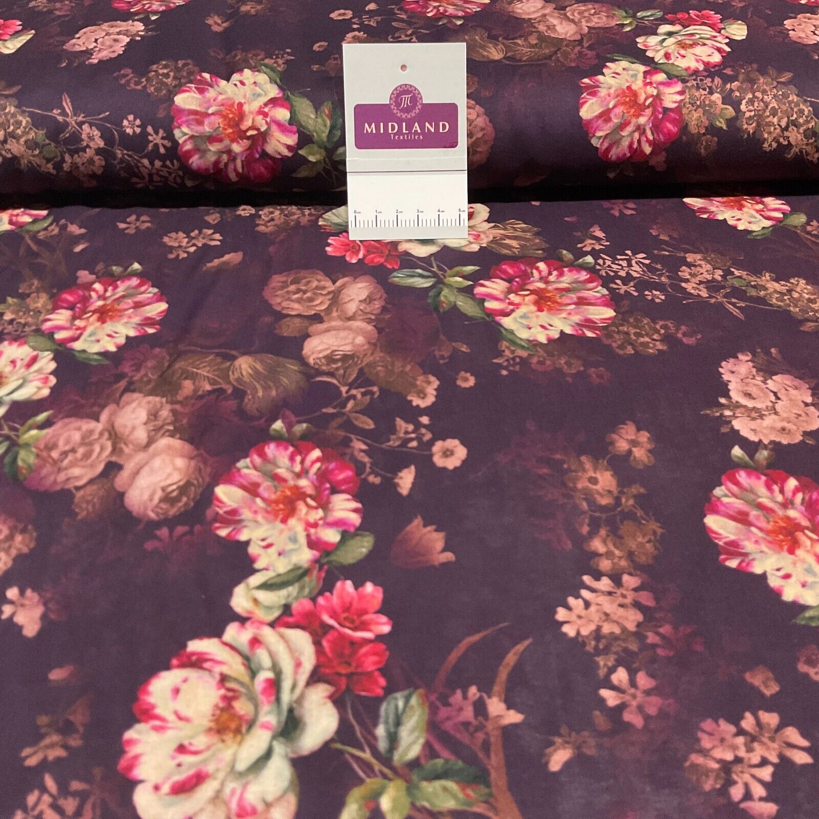 Cotton Lawn Summer Vintage Floral Printed Dress fabric 100% M1670