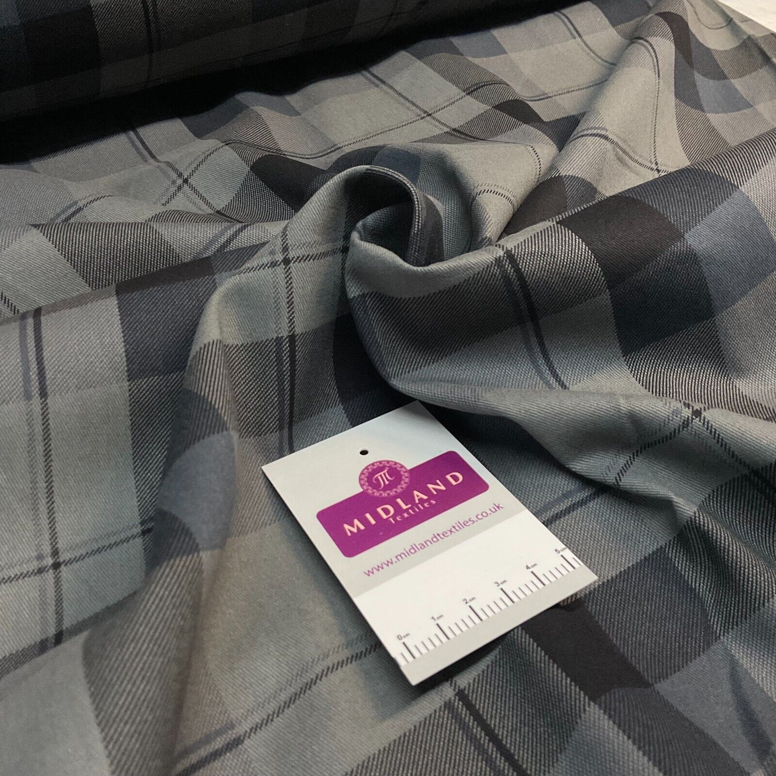 Plaid Scottish tartan Check Cotton Drill upholstery workwear Fabric 150 cm M1718