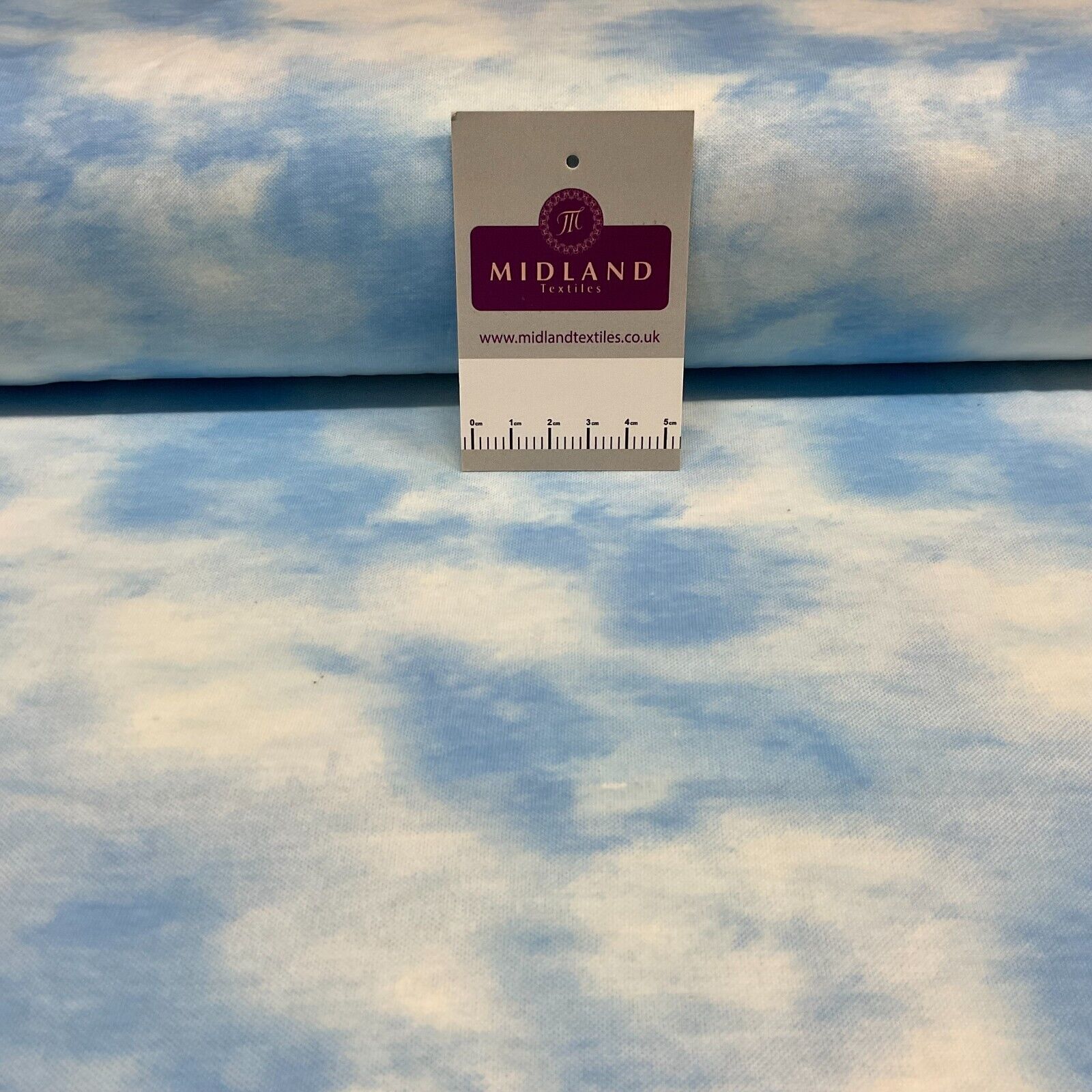 Tie Dye Clouds cotton stretch jersey dress fabric M1712