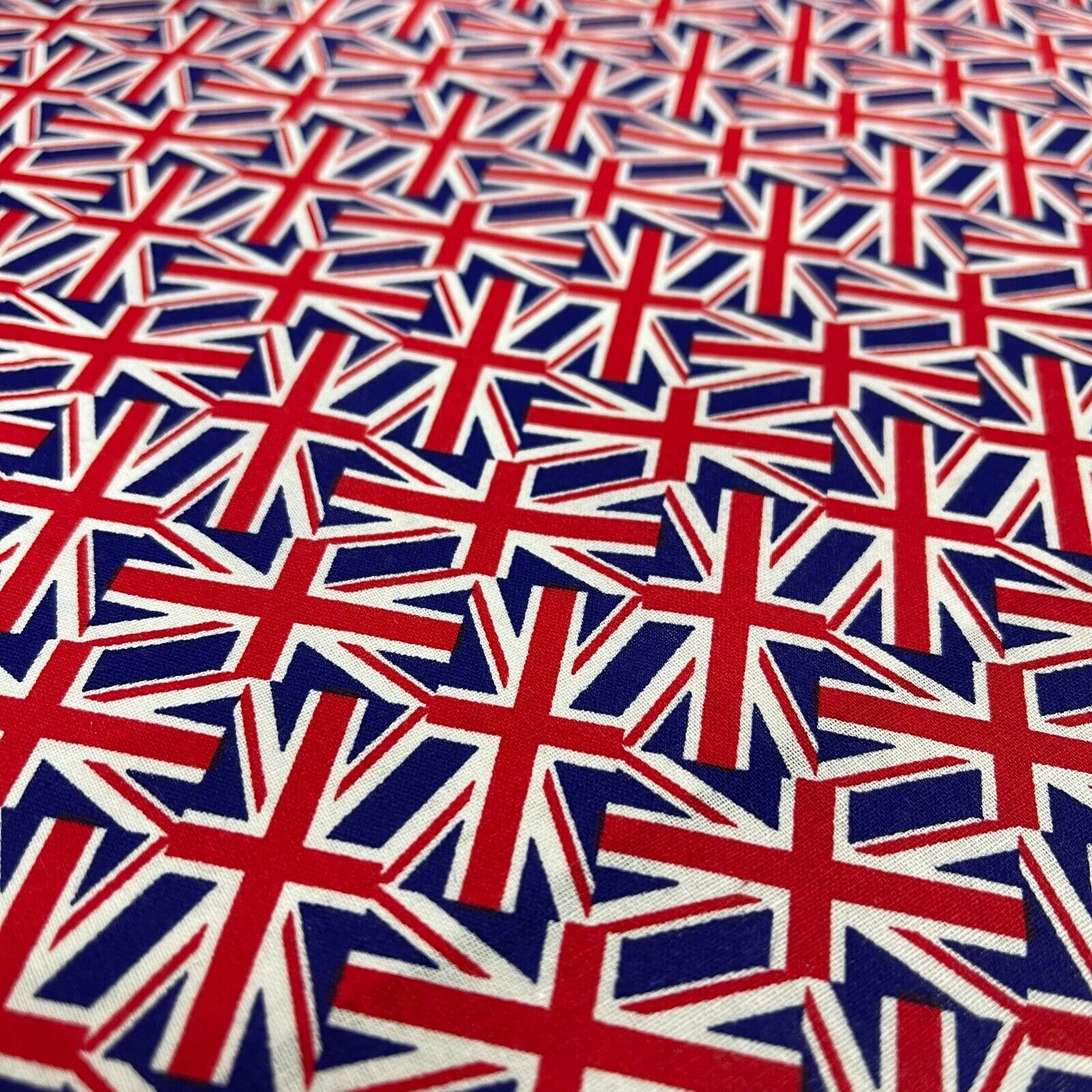 British Flag Coronation Theme 100% cotton printed fabric M1723