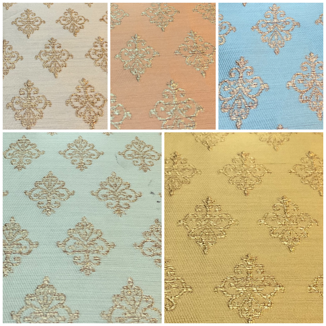 Indian Banarsi fabric Brocade Gold Ornate wedding 150cm wide M1727