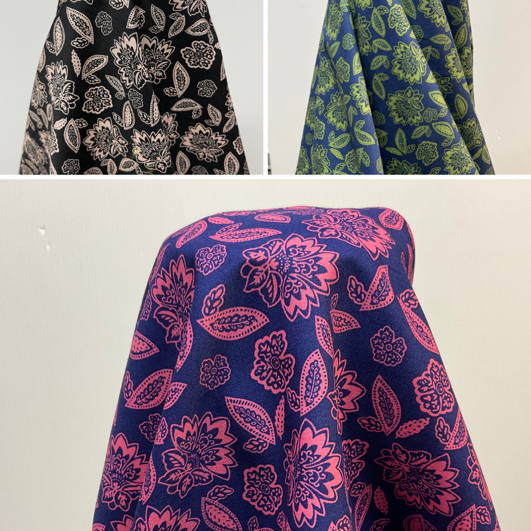 Vintage Floral 100% cotton printed dress craft fabric 150cm wide M1737