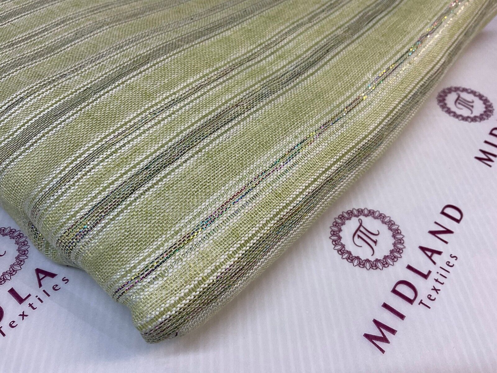 Stripped Handloom Linen dress Fabric 114cm wide M1771